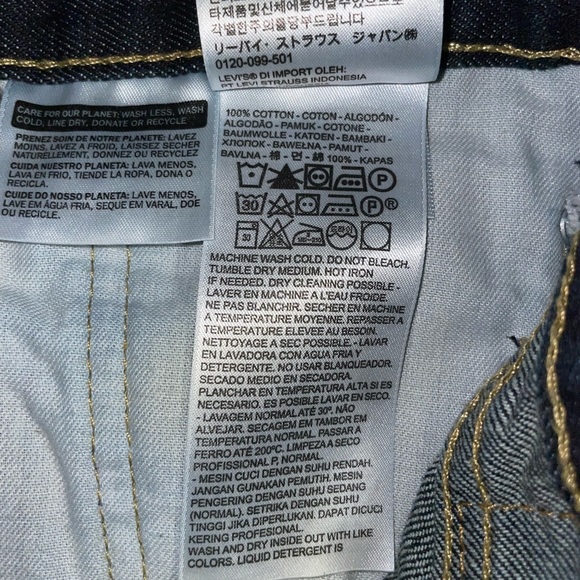 Levi’s 505 Regular Fit Straight Denim Jeans Mens Size 42x30 Dark Wash EUC - Picture 14 of 16